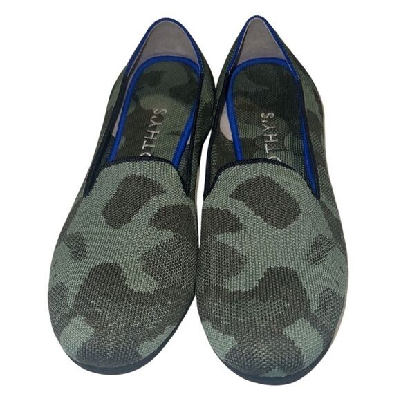 Rothy's Olive Green Camo Round Toe Knit Slip On Flats Size 9 - Picture 2 of 11